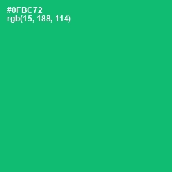 #0FBC72 - Jade Color Image