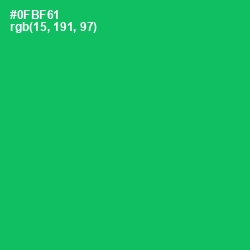 #0FBF61 - Jade Color Image