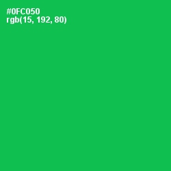 #0FC050 - Malachite Color Image