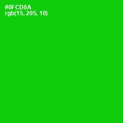 #0FCD0A - Green Color Image