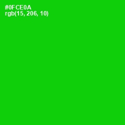 #0FCE0A - Green Color Image