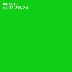 #0FCE15 - Green Color Image