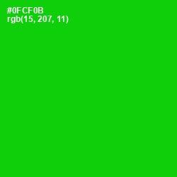 #0FCF0B - Green Color Image