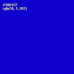 #1001CF - Dark Blue Color Image