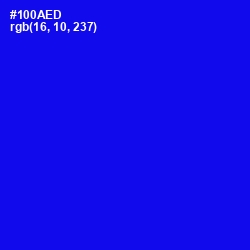 #100AED - Blue Color Image