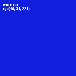 #101FDD - Dark Blue Color Image