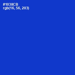 #1038CB - Dark Blue Color Image