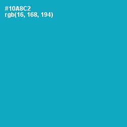 #10A8C2 - Cerulean Color Image