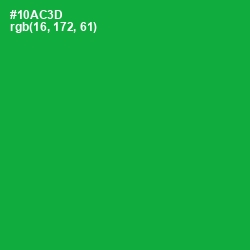 #10AC3D - Forest Green Color Image