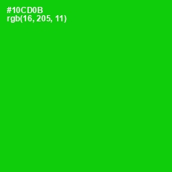 #10CD0B - Green Color Image