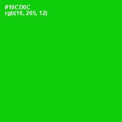 #10CD0C - Green Color Image