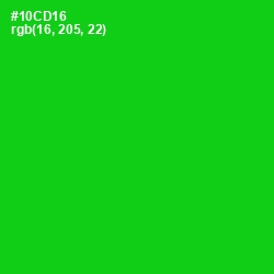 #10CD16 - Green Color Image