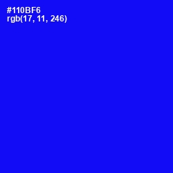 #110BF6 - Blue Color Image