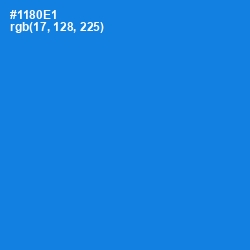 #1180E1 - Dodger Blue Color Image