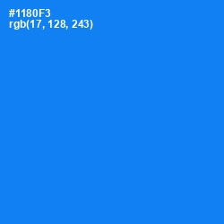 #1180F3 - Dodger Blue Color Image