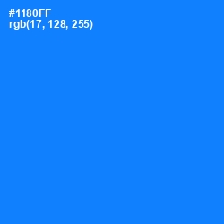 #1180FF - Dodger Blue Color Image