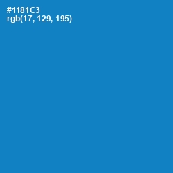 #1181C3 - Pacific Blue Color Image