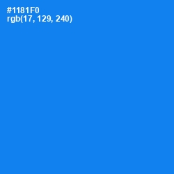 #1181F0 - Dodger Blue Color Image