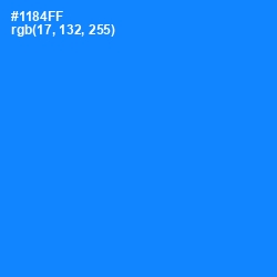 #1184FF - Dodger Blue Color Image