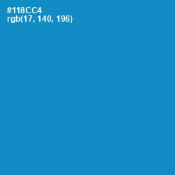 #118CC4 - Pacific Blue Color Image
