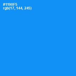 #1190F5 - Dodger Blue Color Image