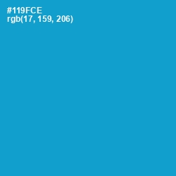 #119FCE - Pacific Blue Color Image