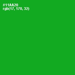 #11AA20 - Forest Green Color Image