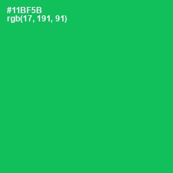 #11BF5B - Jade Color Image