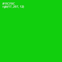 #11CF0C - Green Color Image