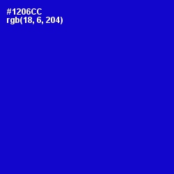 #1206CC - Dark Blue Color Image