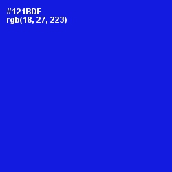 #121BDF - Dark Blue Color Image