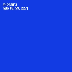 #123BE3 - Dark Blue Color Image