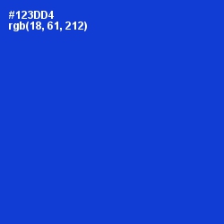 #123DD4 - Dark Blue Color Image
