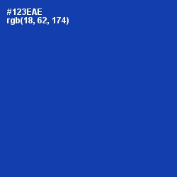 #123EAE - Persian Blue Color Image