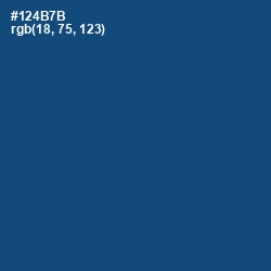 #124B7B - Chathams Blue Color Image