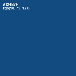 #124B7F - Chathams Blue Color Image