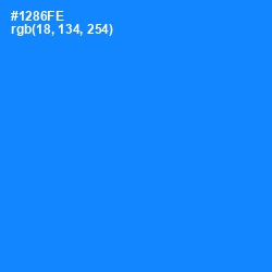 #1286FE - Dodger Blue Color Image