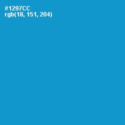 #1297CC - Pacific Blue Color Image