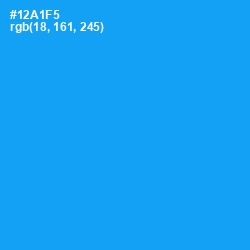 #12A1F5 - Dodger Blue Color Image