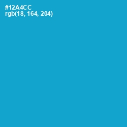 #12A4CC - Cerulean Color Image