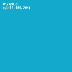 #12A9CC - Cerulean Color Image