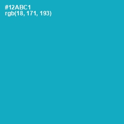 #12ABC1 - Cerulean Color Image