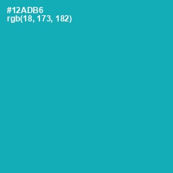 #12ADB6 - Eastern Blue Color Image
