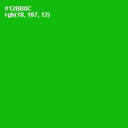 #12BB0C - Forest Green Color Image