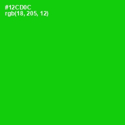 #12CD0C - Green Color Image