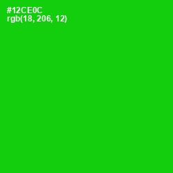 #12CE0C - Green Color Image