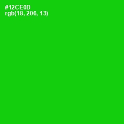 #12CE0D - Green Color Image