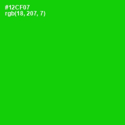 #12CF07 - Green Color Image