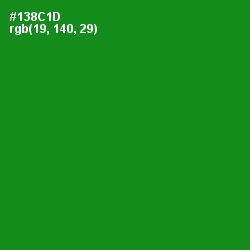 #138C1D - Forest Green Color Image