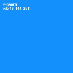 #1390FB - Dodger Blue Color Image